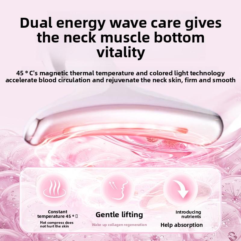 Hals-Schönheitsinstrument, Warmer Lift Halsmassage Halsmuster, Kleines Bügeleisen, Einführung von Gesichtsfarblicht, Mikrostrom-Schönheitsinstrument