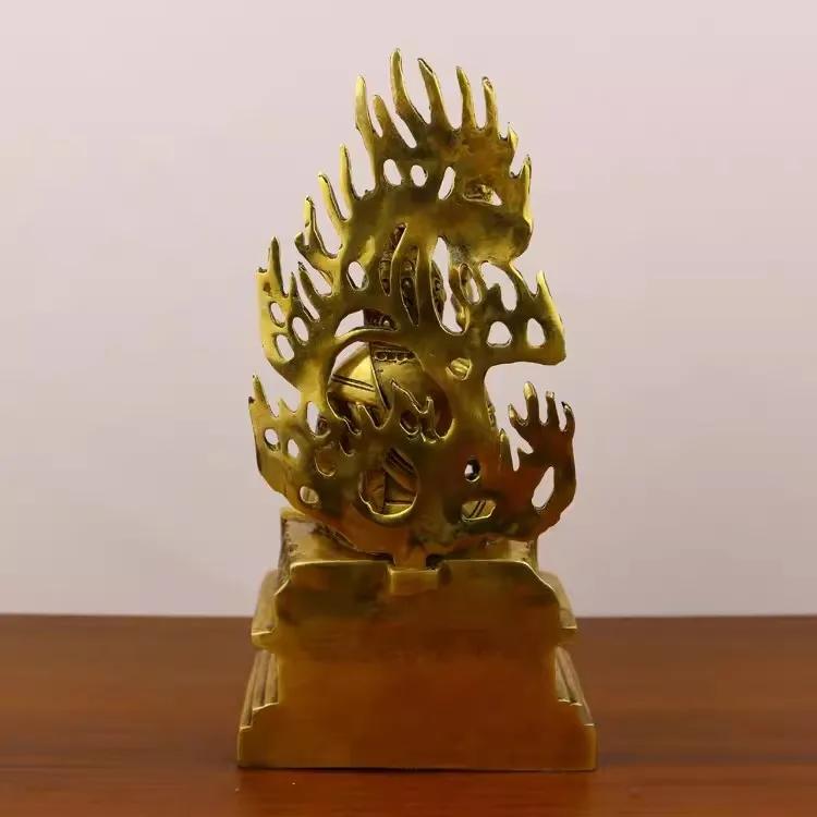 Feng Shui Copper Attract Wealth Fudomyo Dzong Buddha Statue Home Living Sculptures