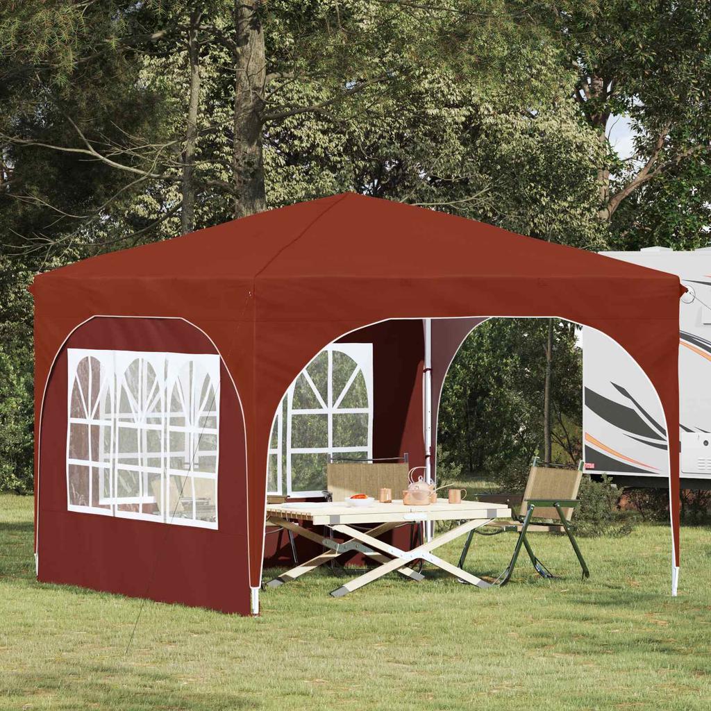 Pop Up Party Tent 290 X 290 X 245 Cm Terracotta