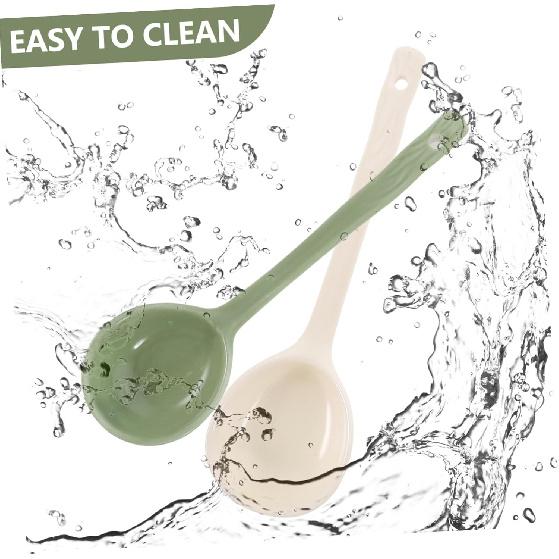 4pcs Ceramic Soup Spoons Japanese Ramen Soup Spoons Ceramic Asian Dinner Spoons Retro Korean Style Tablespoon Rice Noodles Serving Spoon Ladle for