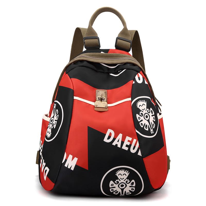 Backpack women's new high-end women's backpack fashion leisure travel Oxford cloth canvas waterproof schoolbag