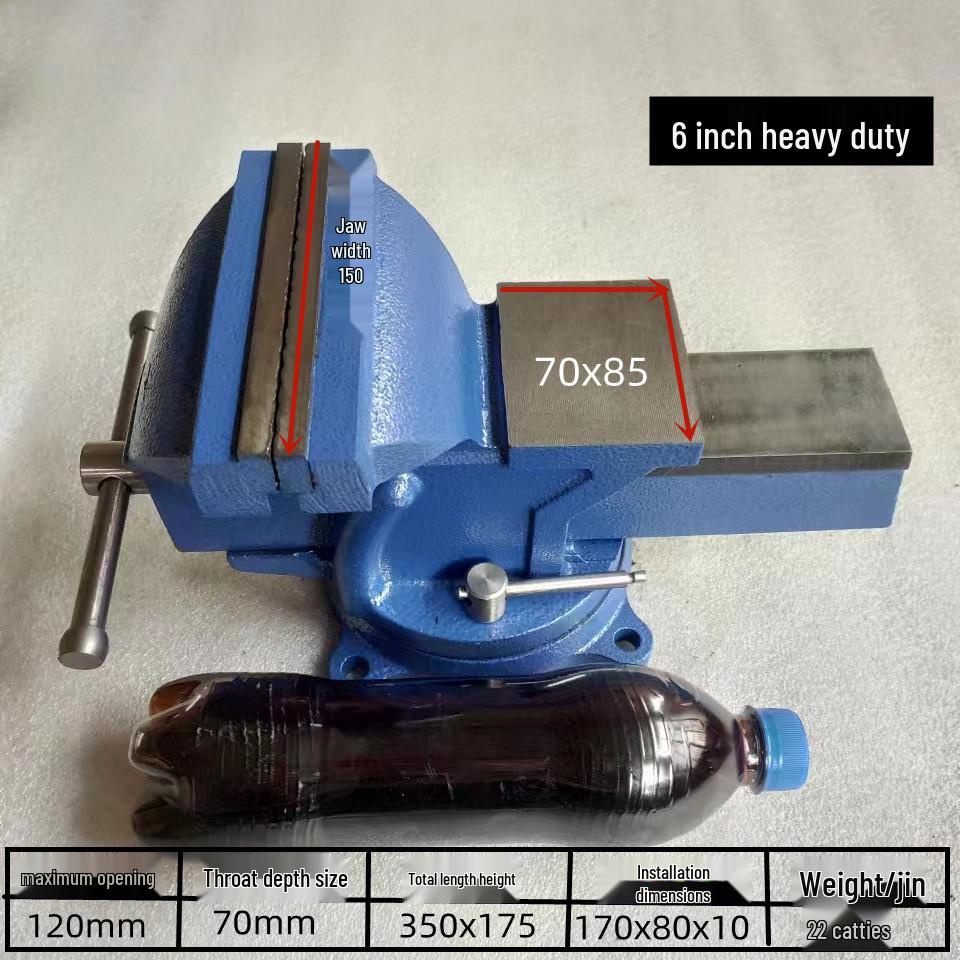 Industrial Heavy-Duty Bench Vise with Anvil - Available In Sizes 4" To 16"