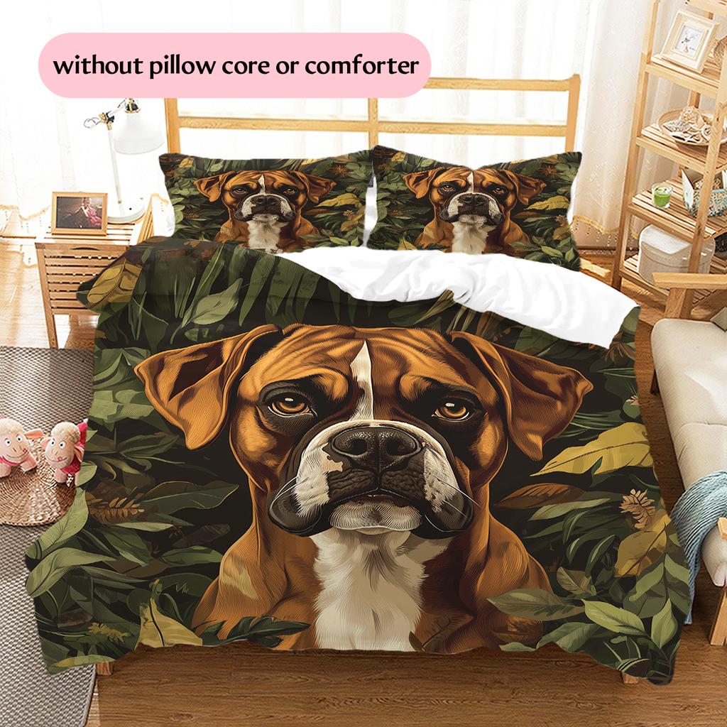Biancheria da letto con motivo boxer vintage Decorazione per la casa Regalo di compleanno (1 * copripiumino + 2 * federa, senza nucleo)