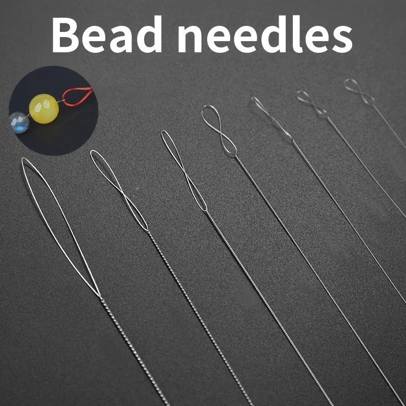Sada 7 jehel na korálky z nerezové oceli, Magické jemné jehly na korálky, Nástroje pro výrobu šperků DIY, Pevné, Odolné a Flexibilní