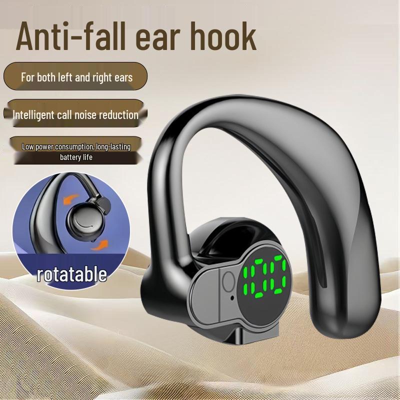 S03 Bluetooth 5.4 Noise-Canceling Earphones: Extra Long Battery Life, Waterproof, Wireless, Rotatable Earhook, Stereo Sound.