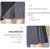Spring 2025 Women's High-Waisted A-Line Culottes Skirt - Irregular Hem, Faux Two-Piece Midi Shorts Skirt