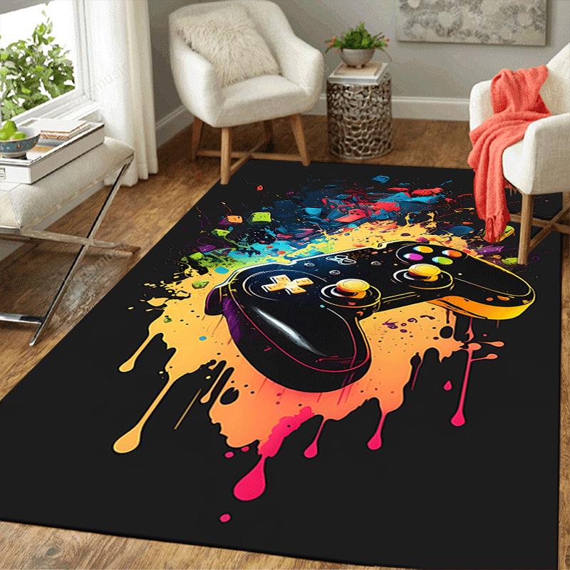 1pc Game controller Design Area Rug - Soft, Anti-Slip, and Durable Gaming Room Decor for Bedroom