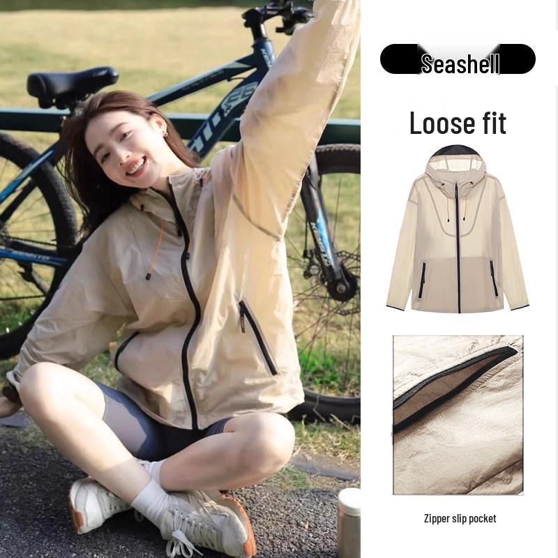 Luotuo 2026 Women's Hooded Sun Protection Jacket - Lightweight Ice Silk for Outdoor Summer Wear