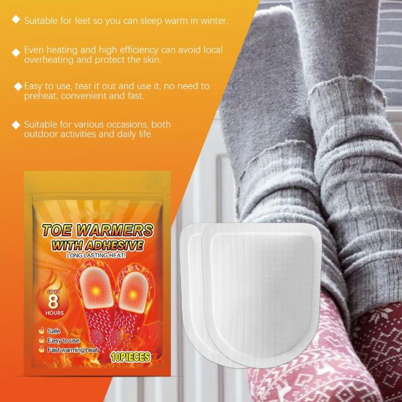 Disposable Toe Warmers Long Heating 8Hours Warm Foot Warmer Toe Heat Pads for Outdoor Activities