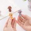4Pcs/set  Cute Dog Pencil Cartoon Teddy Rubber Eraser Kids School Office Stationery Supplies