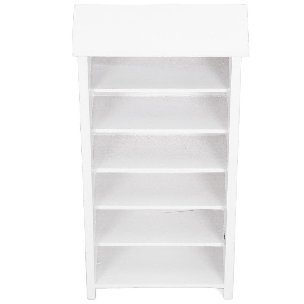 1:12 Scale Dollhouse Miniature Bookcase Simulation Dollhouse Decoration FurnitureWhite