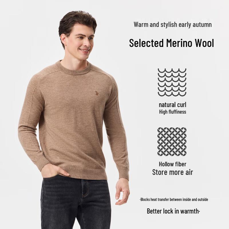 U.S. POLO ASSN. Men's Business Casual Wool Pullover Sweater