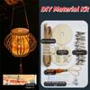 Intricate Weaving DIY Festival Lantern Bright LED Handheld Bamboo Woven Ornament  Kids Craft