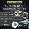 RENPA Titanium Alloy License Plate Bolt Wild Design Vehicle Inspection Compatible (Silver Bolt Length 0.6 Inch (15 Mm)