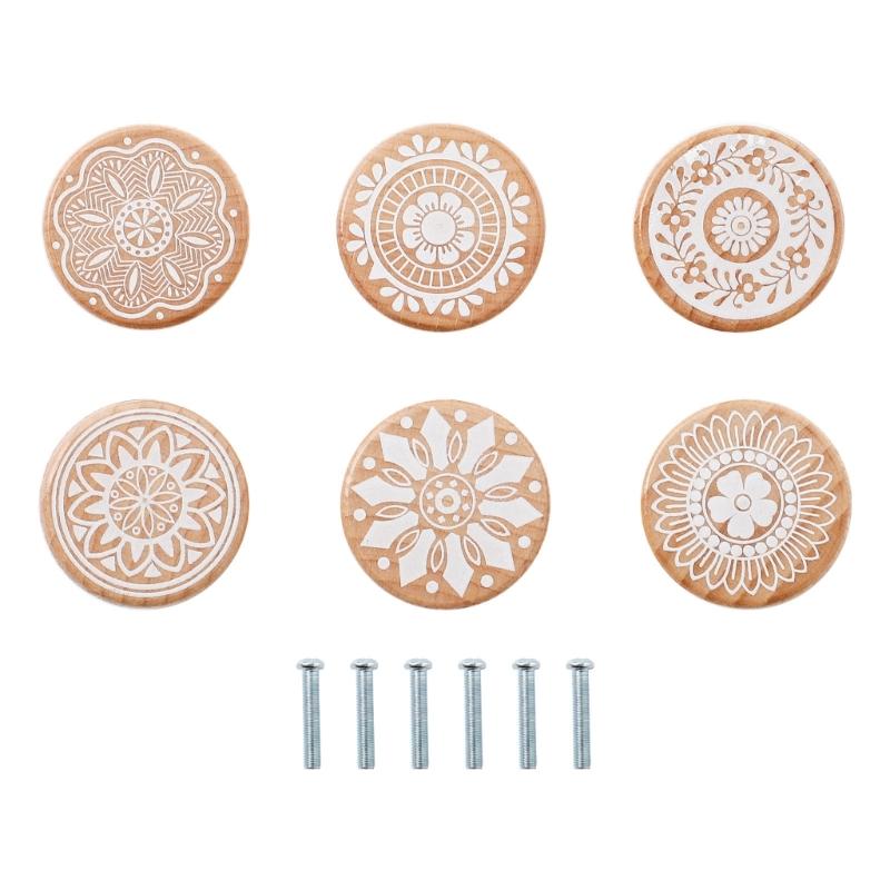 

Decorative Beechwood Drawer Knob Fun Animal Pattern Cabinet Handle for Modern Furniture Upgrades