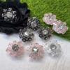 5pcs Square Cube Beaded Flower Appliques Patches DIY Craft Ornaments Sew On Clothes Shoe Patch Brooch Decor Supplies