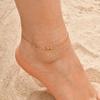 Wind Ladies Vacation Wind Stainless Steel Flat Cross Chain Bow Zircon Anklet Necklace Jc-238