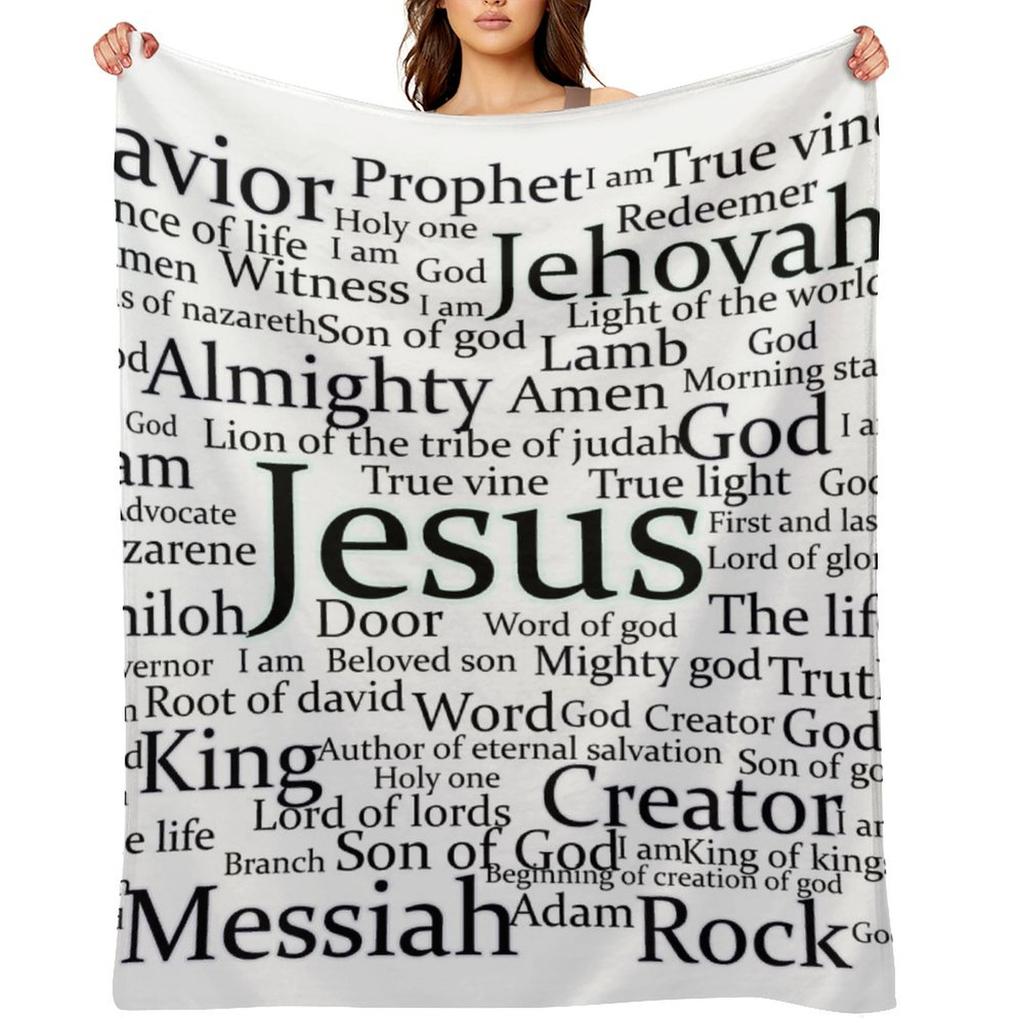 The names of Jesus Throw Blanket Thermals For Travel Sofa Quilt Travel Furry Blankets