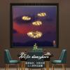 Modern minimalist staircase long chandelier Glass Full Sky Star restaurant chandelier living room lighting fixture LED light
