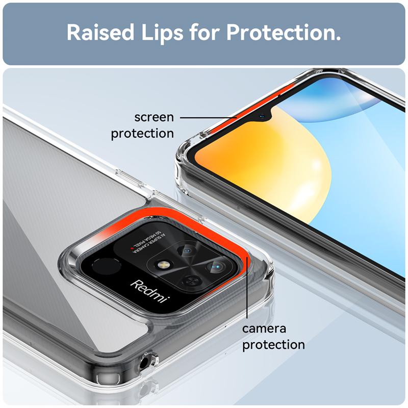 For Poco C40 Case Cover Xiaomi Poco C40 Capas Shockproof Armor Bumper Back Transparent Colour Clear For Fundas Poco C40 Cover