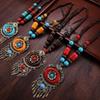 Retro Tibetan Ethnic Necklace with Gem Pendant: Unisex Sweater Chain Accessories
