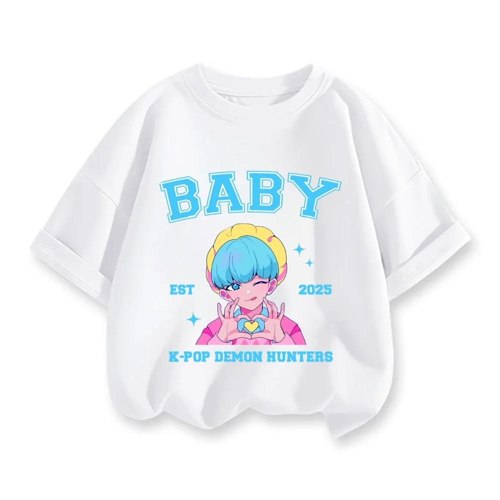 Fashion Movie Kids T-shirt KPop Demon Hunters Funny Gift for Fans Tshirt K-Pop Demon Hunters Clothes Cool Girls Tee Summer Top
