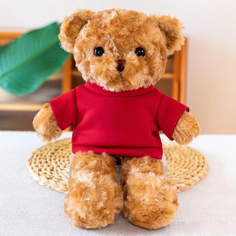 20cm Schattige Geklede Teddybeer Pluche Speelgoed Schattig Knuffeldier Met Zachte Gedraaide Teddybeer Perfect Cadeau Voor Vriendin En Kinderen 20cm