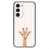 Striped Background Giraffe Phone Case For Samsung Galaxy A20,21s,22,31,32,52,53,72,73,80,91 Soft Liquid Silicone Black Cover