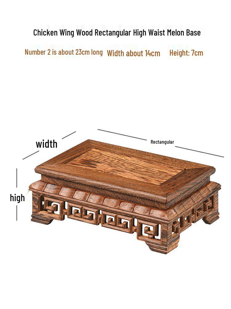 Massivholz-Displaybasis für Flügelhandwerk, Vase, Bonsai, Buddha-Statue oder Teekanne