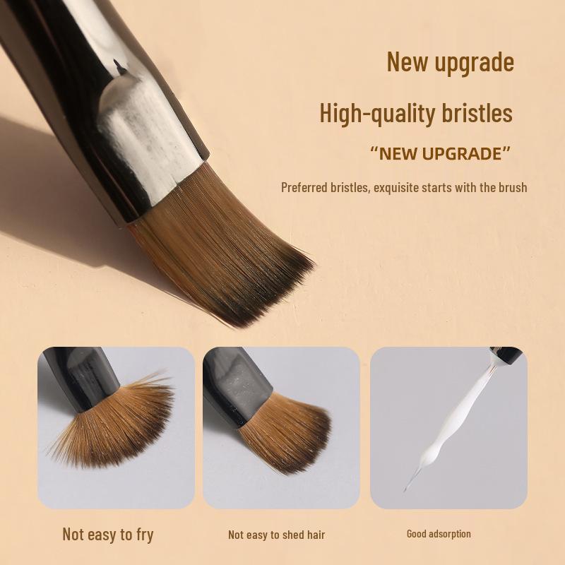 Nail Art Brush & Painting Gel Set with French Round Head & Long-lasting Base Coat