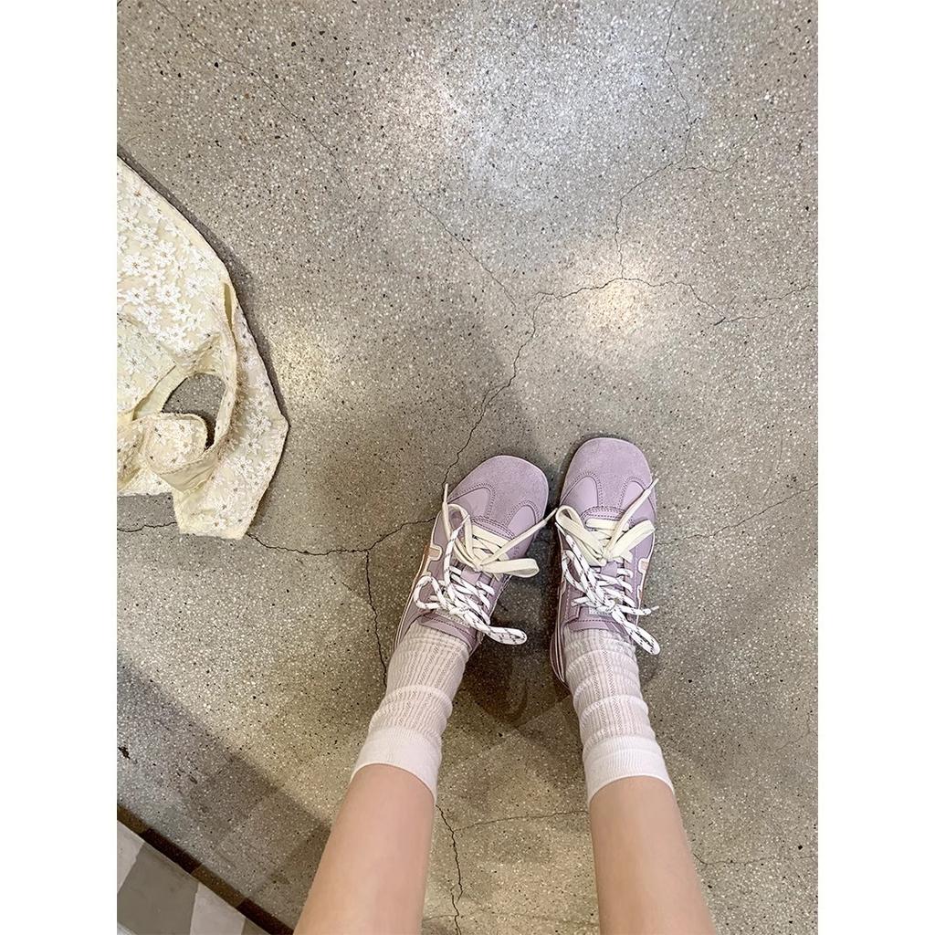 [FanGui] Love comprehensive girl~ Double shoelace color matching inner height increase casual shoes Forrest Gump shoes women's German training shoes 