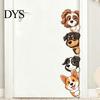 Durable Sunproof Vinyl Stickers Cartoon Puppy Wall Sticker, Easy Apply Waterproof PVC Decal, Creative DIY Home Decoration Dog Pattern Glass