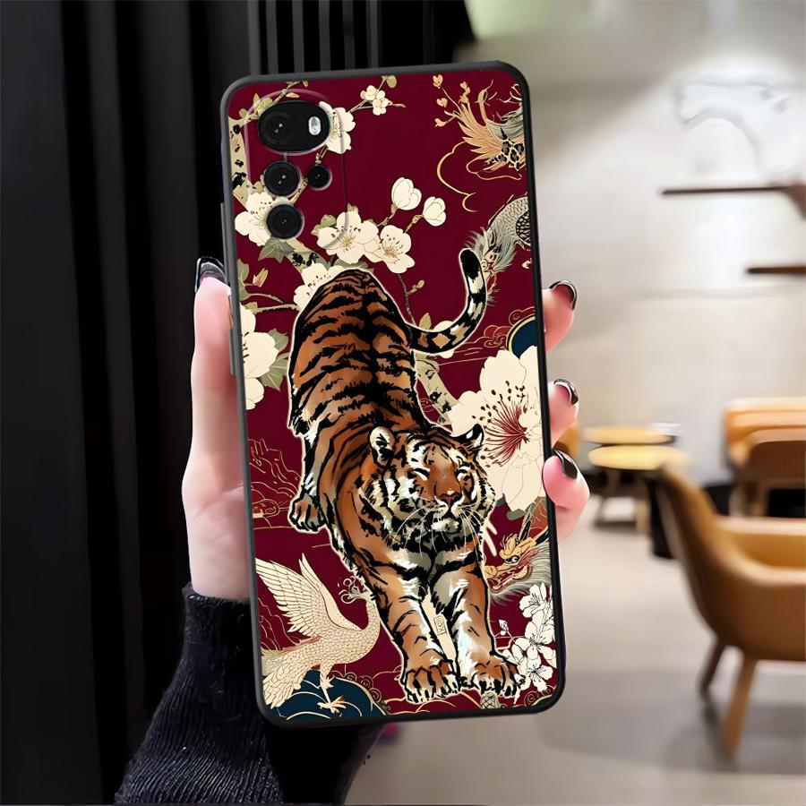 Cool Tiger Leopard Case for Motorola Moto G52 G71 G22 Edge40 G51 G73 Edge 20 Pro 30 Lite G60s G32 G50 G53 G30 Phone Cover