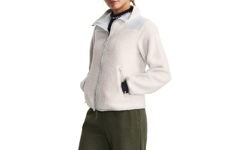 Under Armour Velvet Jackets Women s White Stand Collar Moderate 1378865-112 XL
