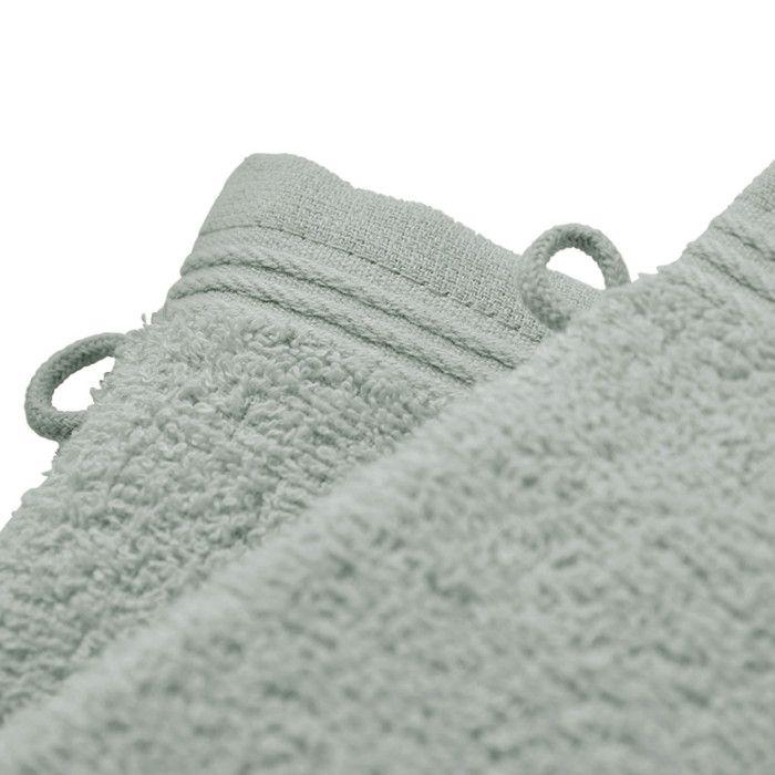 Lot de 2 gants de toilette "Spa" 15 x 21 cm / 400 gr/m² - "Spa" Céladon