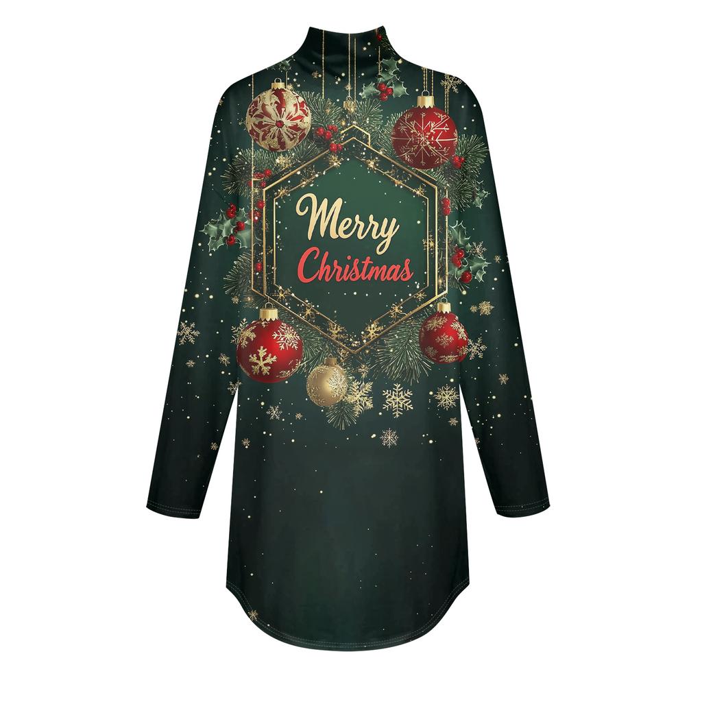 Cămăși de toamnă casual cu mânecă lungă Hanorac cu imprimeu vintage Pulover cu gât înalt