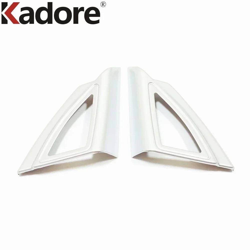 For Toyota Highlander Hybrid - 2024 Wood Grain Car Front Inner Door A Pillar Speaker Cover Trim Interior Accessories ABS Matte