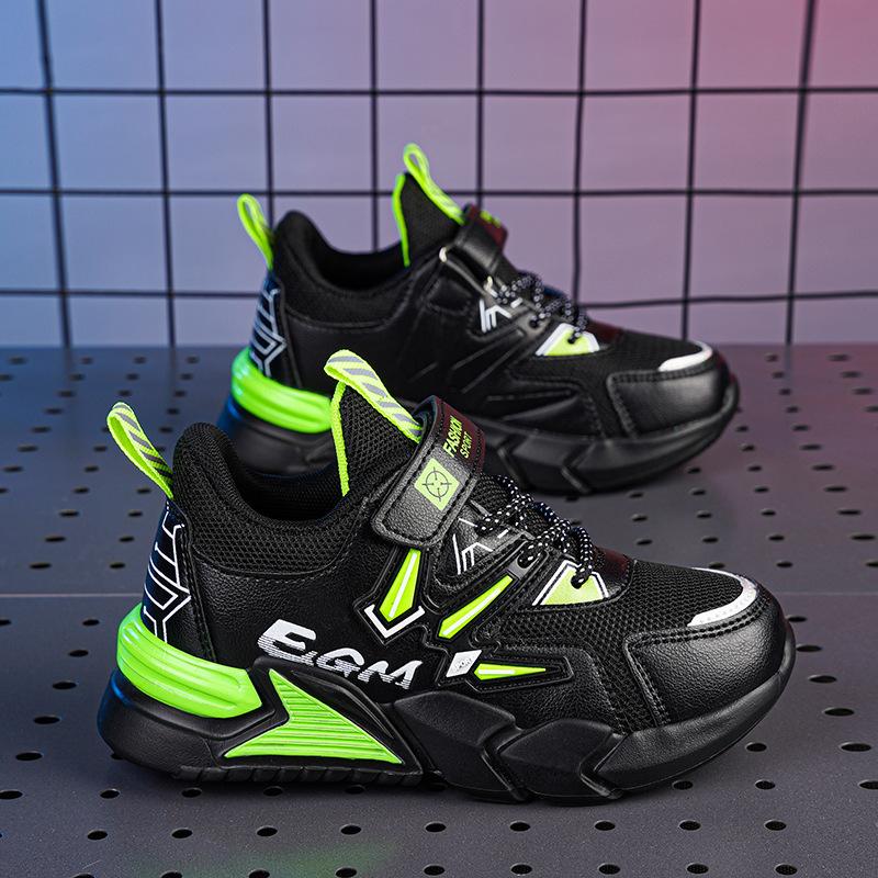 Boys' Sports Shoes 7-12 Years Old, 24 Spring and Autumn New Breathable Mesh Running Shoes, Medium and Large Children, Students, All-match Classmates