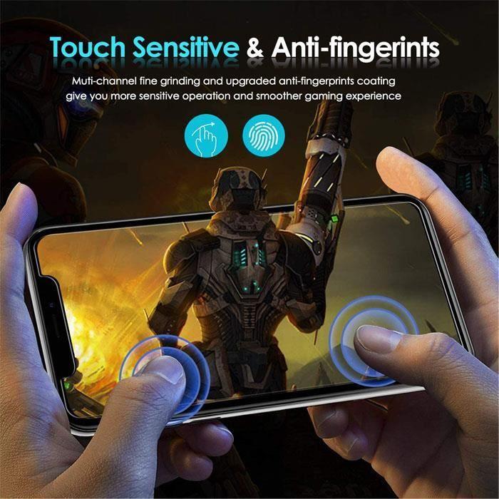 Verre trempé compatible avec iphone 11, 3 pièces verre trempé + 3 pièces caméra arrière protecteur, dureté 9h sans bulles film