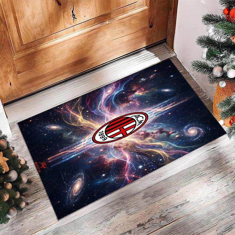 AC Milan Printed Flannel Area Rug Non Slip Soft Polyester Floor Carpet Indoor Decor Mat for Bedroom Living Room Sofa Game Room Home Decoration