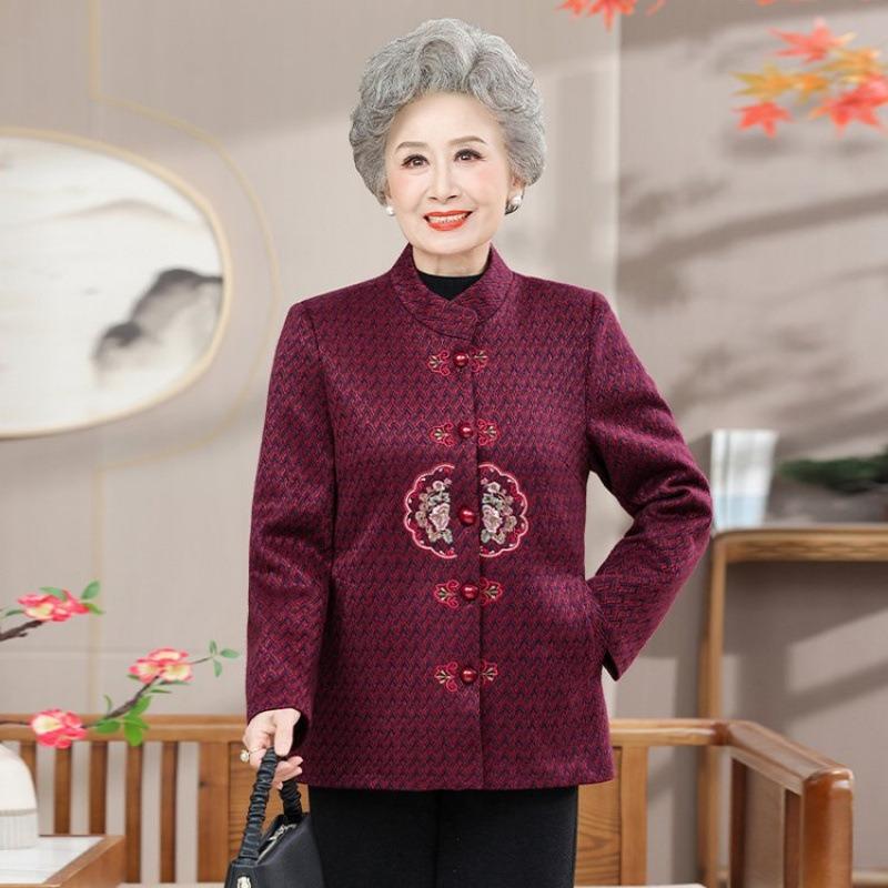 Herbst Tang-Anzugjacke 0 Frühjahrs- und Herbst-Stickerei-Oberteile und Kleidung