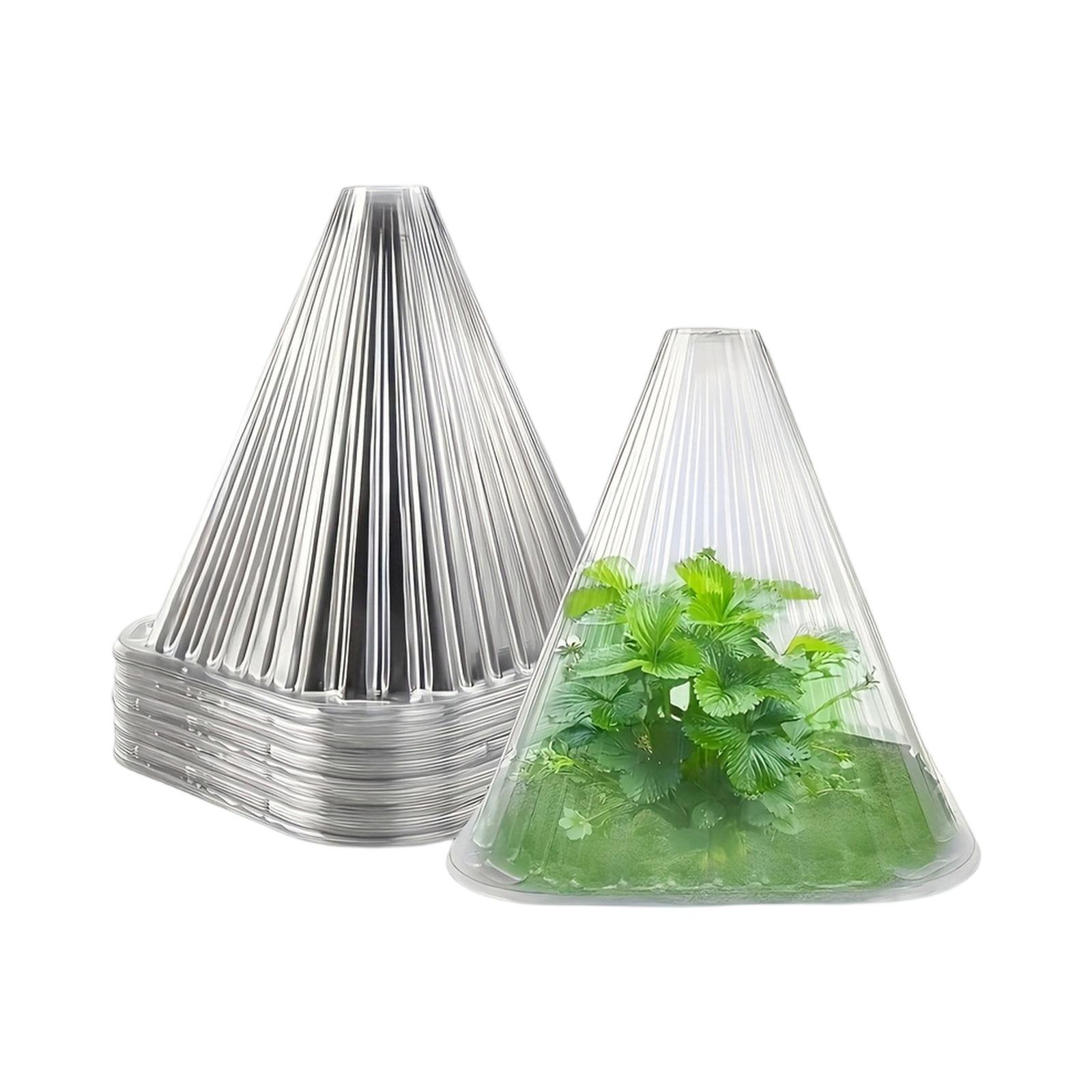 

Набор из 20 шт. прозрачных пластиковых укрытий для растений - Многоразовые теплички от заморозков One Size белый