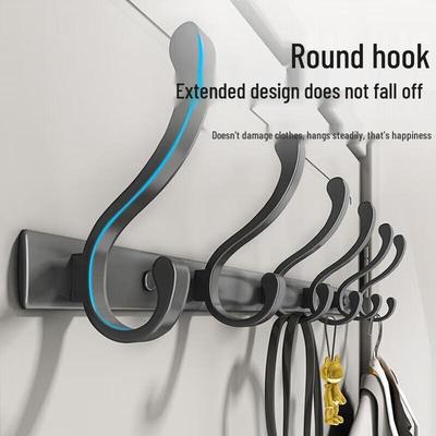 Punch-Free Aluminum Door Hook Rack