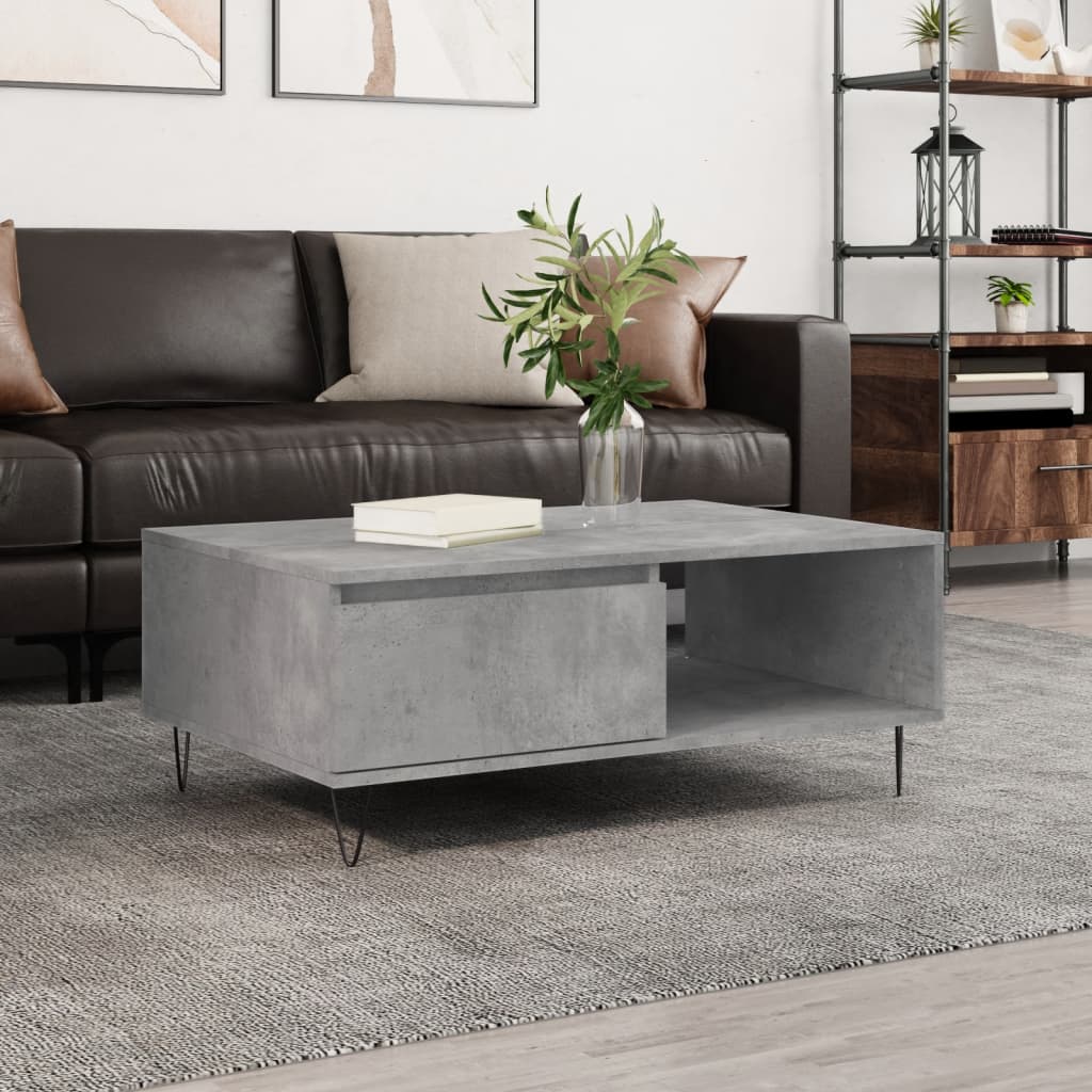  Coffee Table, Concrete Grey, 90x60x35 Cm