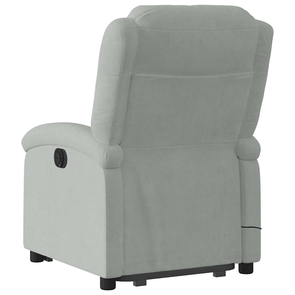 Vidaxl Lift-Up Massage Chair, Electric, Reclining, Light Gray