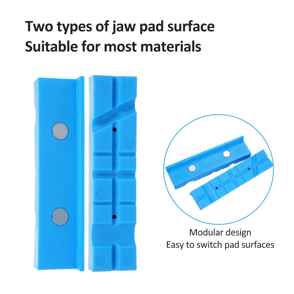 2Pcs Magnetic   Strip for Vise  , Anti-Skid Pads for Vise  , Soft   for Bench Vise, Strongly Magnetic Vise Jaw Pads, Multi-  an