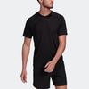 Adidas Solid Color Crew Neck Sports Tee Men Tops Black HC4433