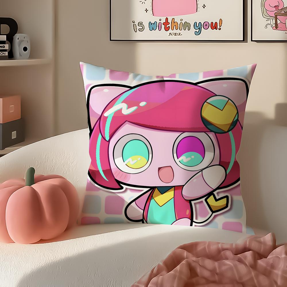 Cute Quirky Vocaloid Japanese PPepoyo Cushion Cover Pillowcase Short Plush Invisible Zipper Room Sofa Cushion Cover