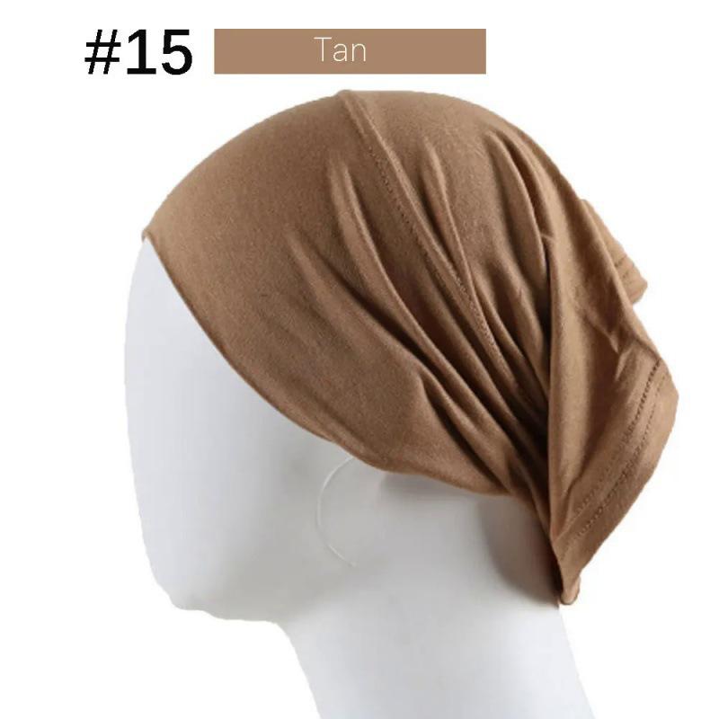 Modal Solid Color Women's High-Elasticity Mercerized Cotton Malaysian Tube Beanie Arabic Snood