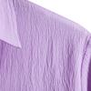Summer Cotton Linen Shirt for Men's Lapel Loose Solid Color Hide Button Up Short Sleeve Shirts